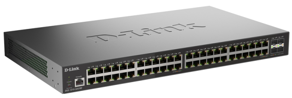 Фото D-Link Управляемый L2 коммутатор, 48x1000Base-T, 4x10GBase-X SFP+, защита от статического электричества до 6 кВ, CLI, консольный порт RJ-45, RPS, поддержка Dying Gasp