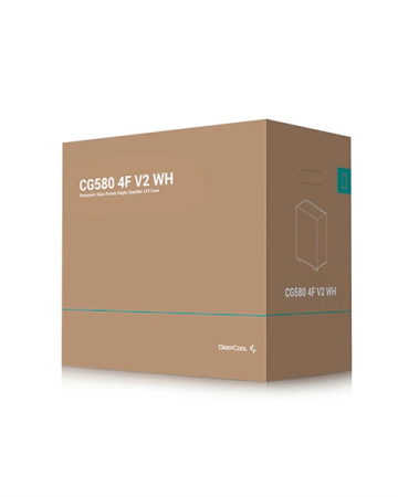 Фото Deepcool CG580 4F V2 WH без БП, боковое окно (панорама), 4x120mm ARGB PWM вентилятора, белый, ATX (R-CG580-WHADA4-G-2)