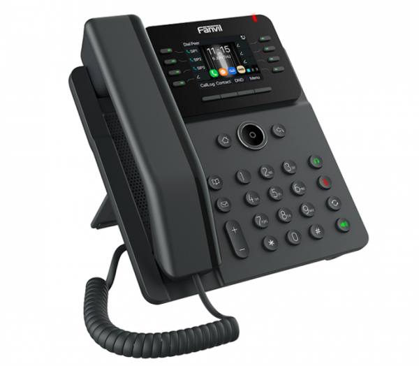 Fanvil V62G (Замена X303G), 12 SIP-акк., 2,8", 320x240 Цвет. экран, POE, БП в комп., 2x1 Gbps, Чёрный