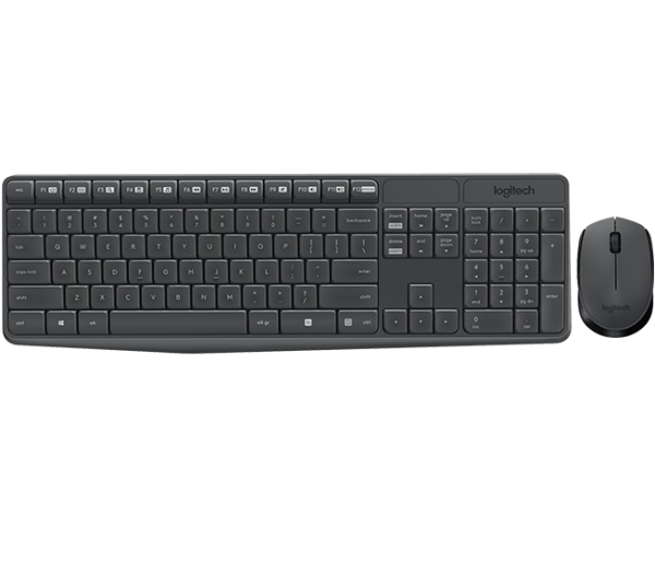 Logitech Wireless Desktop MK235 (Keybord&mouse), USB, Black, Rus/Eng, [920-007948]