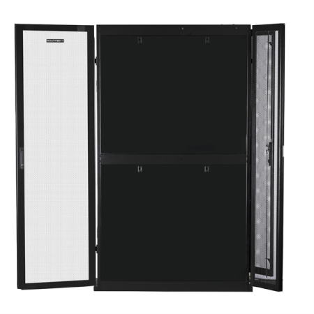 Фото SMARTWATT Серверный шкаф Rack S-Series 42U 600x1200мм, двери с перфорацией, боковые панели 4шт и ролики в комплекте, черный (4512020620014)