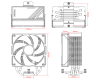 Фото ID-COOLING FROZN A410 ARGB LGA1700/1200/115X/AM5/AM4 (10шт/кор, TDP 220W, PWM, 4 тепл.трубки прямого контакта, ARGB FAN 120mm, черный) RET