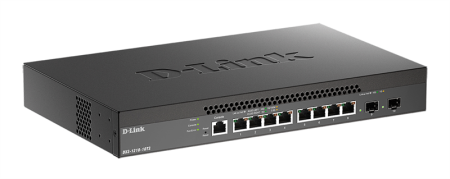 Фото D-Link Управляемый L2+ коммутатор, 8x10GBase-T, 2x10GBase-X SFP+, CLI, Web-интерфейс, SNMP, консольный порт RJ-45