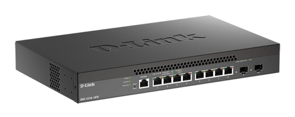 Фото D-Link Управляемый L2+ коммутатор, 8x10GBase-T, 2x10GBase-X SFP+, CLI, Web-интерфейс, SNMP, консольный порт RJ-45