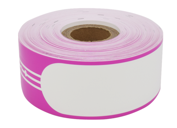 Фото Ninestar (G&G) wristband, 35 mm/260 mm, core 24 mm, 100 per roll, clips included - PINK