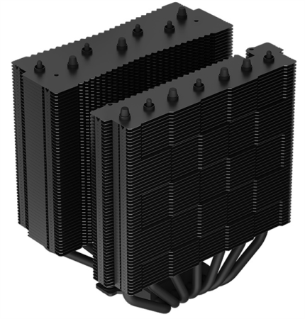 Фото DEEPCOOL ASSASSIN 4S LGA20XX/1700/1200/115X/AM5/AM4 (6шт/кор,TDP 250W, PWM, FAN 140mm + 120mm, DUAL Heatsink, 7 Heatpipe, Copper Base) RET (R-ASN4S-BKGPMN-G)