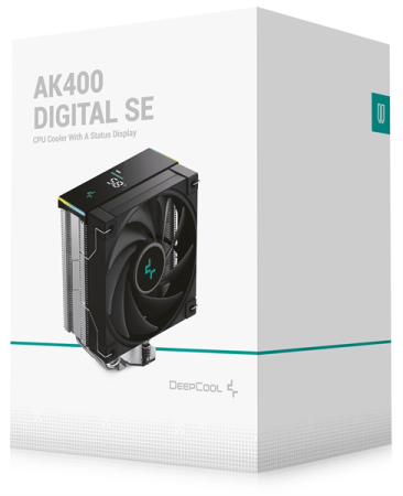 Фото DEEPCOOL AK400 DIGITAL SE LGA1700/1200/115X/AM5/AM4 (18шт/кор, TDP 220W, PWM, Fan 120mm, 4 тепл. трубки, ARGB, черный) RET (R-AK400-BKADMN-GJD)
