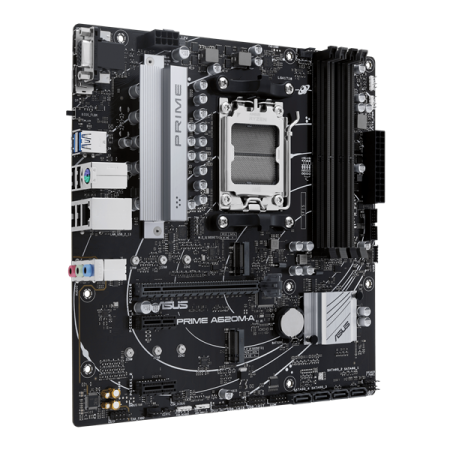 Фото ASUS PRIME A620M-A-CSM, AM5, A620, 4*DDR5, 4*SATA, 2*M.2, 2*USB 3.2, 4*USB 2.0, 2*PCIx16, 2*PCIx1, DP+VGA+HDMI, mATX; 90MB1F10-M0EAYC
