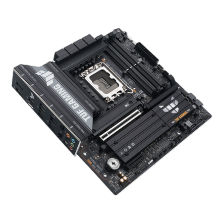 Фото ASUS TUF GAMING B860M-PLUS WIFI, LGA1851, B860, 4*DDR5, 4*SATA, 3*M.2, 6*USB 3.2, 1*USB 2.0, Type-C, 1*PCIx16, 1*PCIx4, DP+HDMI, mATX; 90MB1JV0-M0EAY0