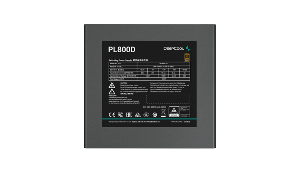 Фото Deepcool PL800D (ATX 3.0, 800W, PWM 120mm fan, Active PFC+DC to DC, 80+ BRONZE) RET (R-PL800D-FC0B-WDEU-V2)