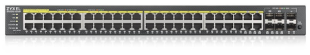 Фото L2 PoE+ Zyxel NebulaFlex Pro GS2220-50HP, rack 19", 44xGE PoE+, 4xCombo (SFP/RJ-45 PoE+), 2xSFP, бюджет PoE 375 Вт