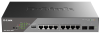 Фото D-Link Настраиваемый L2 PoE-коммутатор, 8x1000Base-T PoE, 2x1000Base-X SFP, PoE-бюджет 130 Вт, дальность PoE до 250 м