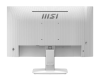 Фото MSI PRO MP243W E14 23.8" 16:9 FHD(1920x1080) IPS Flat,4ms(GTG),1500:1,100M:1,300nit,178/178,HDMI, DP, Speaker,Tilt,VESA,144Hz,White,1y war-ty