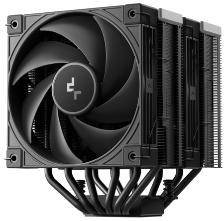 Фото DEEPCOOL AK620 G2 LGA1851/1700/1200/115X/AM5/AM4 (8шт/кор, TDP 260W, PWM, DUAL Fan 120mm, 6 тепл. трубок, Copper Base, Wood-grain top cover, черный) RET (R-AK620G2-BKNNMN-GJD)