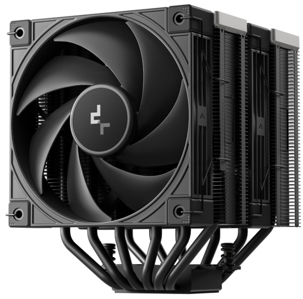 Фото DEEPCOOL AK620 G2 LGA1851/1700/1200/115X/AM5/AM4 (8шт/кор, TDP 260W, PWM, DUAL Fan 120mm, 6 тепл. трубок, Copper Base, Wood-grain top cover, черный) RET (R-AK620G2-BKNNMN-GJD)