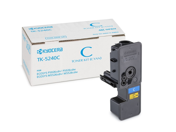  Kyocera Тонер-картридж TK-5240C для P5026cdn/P5026cdw/M5526cdn/M5526cdw голубой (3000 стр.)