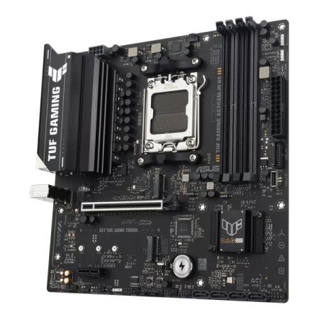 Фото ASUS TUF GAMING A620AM-PLUS, AM5, A620A, 4*DDR5, 4*SATA, 2*M.2, 2*USB 3.2, 4*USB 2.0, 1*PCIx16, 1*PCIx1, 2*DP+HDMI, mATX;