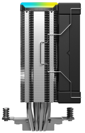 Фото DEEPCOOL AK400 DIGITAL SE LGA1700/1200/115X/AM5/AM4 (18шт/кор, TDP 220W, PWM, Fan 120mm, 4 тепл. трубки, ARGB, черный) RET (R-AK400-BKADMN-GJD)