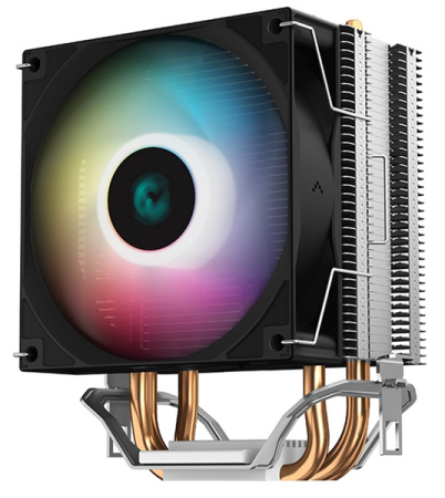 Фото DEEPCOOL AG300 LED LGA1700/1200/115X/AM5/AM4 (36шт/кор, TDP 150Вт, PWM, Multi-Color LED Lighting, Fan 92mm, 3 тепл. Трубки прямого контакта) RET (R-AG300-BKLNMN-G)