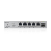 Фото Мультигигабитный коммутатор Zyxel XMG-105, 5xRJ-45: 1/2.5G, 1xSFP+, настольный, бесшумный