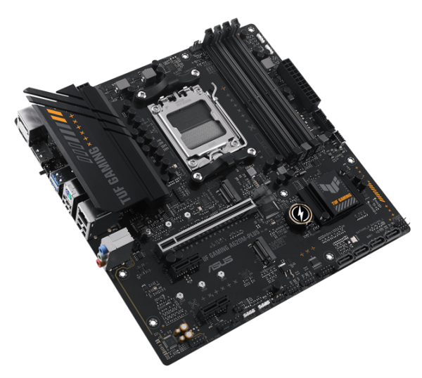 Фото ASUS TUF GAMING A620M-PLUS, AM5, A620, 4*DDR5, 4*SATA, 2*M.2, 2*USB 3.2, 4*USB 2.0, 2*PCIx16, 2*PCIx1, 2*DP+HDMI, mATX; 90MB1EZ0-M0EAY0