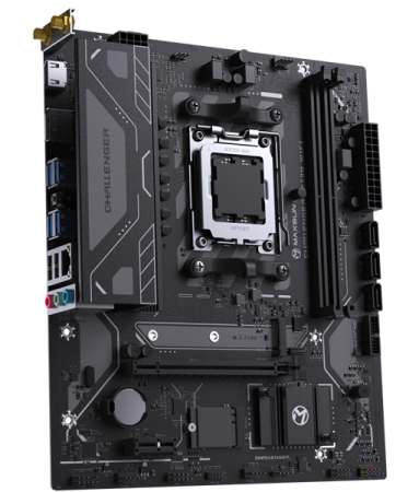 Фото MAXSUN MS-Challenger B650M WIFI, AM5, B650, 2*DDR5, 3*SATA3, M.2, 4*USB 3.2, 2*USB 2.0, 1*PCIEx16, 1*PCIEx1, DP+HDMI, mATX