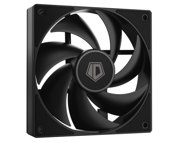 ID-COOLING AF-125-K 120x120x25мм (60шт./кор, PWM, резиновые углы, черный, 500-2000об/мин) BOX