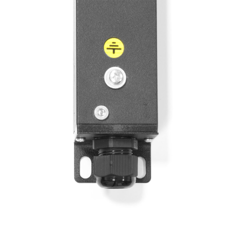 Фото Блок розеток однофазный горизонтальный, 19", 8 розеток C13, 2 розетки C19, 32A, вход питания клеммный терминал