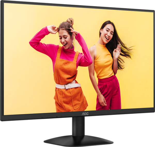 Фото 27" AOC 1920x1080 WLED 16:9 VA 250cd, 3000:1, 4ms, 178°/178°, VGA, HDMI, 100Hz, Tilt, VESA, External, Black, 3y