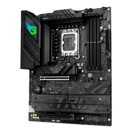 Фото ASUS ROG STRIX B860-F GAMING WIFI, LGA1851, B860, 4*DDR5, 4*SATA, 4*M.2, 7*USB 3.2, Type-C, 2*PCIx16, DP+HDMI, ATX; 90MB1JG0-M0EAY0