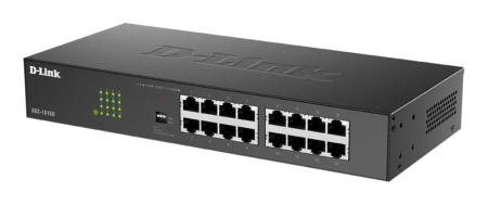 Фото D-Link Неуправляемый коммутатор, 16x1000Base-T, DIP-переключатель, защита от статического электричества до 1 кВ