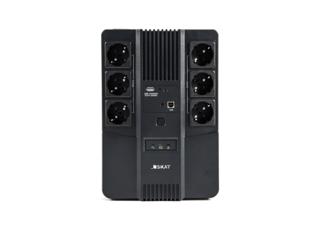 Фото (8998) Бастион SKAT-UPS 600 AI 600ВА/360Вт/Line-Interactive/АКБ 7Ачх1/220В/6хSchuko/3 л.г