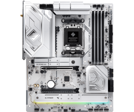 Фото ASROCK X870 STEEL LEGEND WIFI, AM5, X870, 4*DDR5, 4*SATA, 3*M.2, 4*USB 2.0, 5*USB 3.2, 2*Type-C, 2*PCIx16, 1*M.2 (Key E), HDMI, ATX