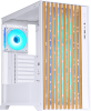 Фото Formula V Line TimberLine T0 White, ATX, wood+plastic front, TYPE-C*1, USB3.0*2, FRONT 3x120mm FRGB, REAR 1x120mm FRGB