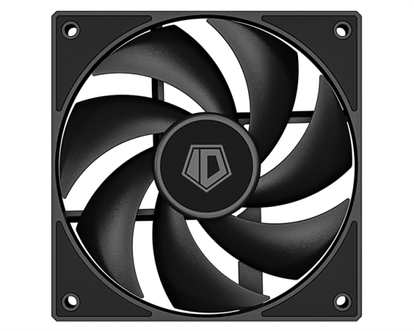 Фото ID-COOLING AF-125-K 120x120x25мм (60шт./кор, PWM, резиновые углы, черный, 500-2000об/мин) BOX
