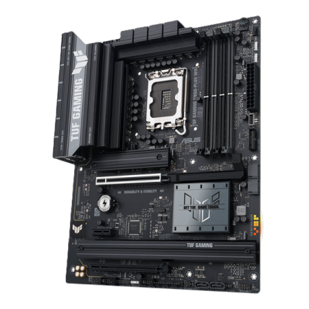 Фото ASUS TUF GAMING B860-PLUS WIFI, LGA1851, B860, 4*DDR5, 4*SATA, 3*M.2, 5*USB 3.2, 2*USB 2.0, Type-C, 2*PCIx16, 1*PCIx1, DP+HDMI, ATX; 90MB1JL0-M0EAY0