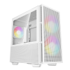 Deepcool CH360 WH без БП, боковое окно (закаленное стекло), 2x140мм ARGB LED вентилятор спереди и 1x120мм ARGB LED вентилятор сзади, белый, mATX (R-CH360-WHAPE3-G-1)