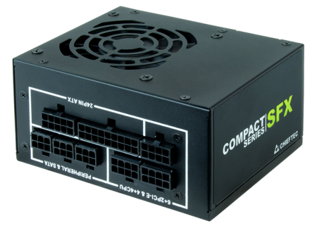 Фото Chieftec Compact CSN-450C (ATX 2.3, 450W, SFX, Active PFC, 80mm fan, 80 PLUS GOLD, Full Cable Management) Retail