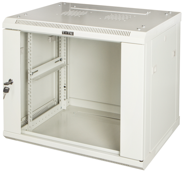 Шкаф настенный серии Pro, 4U 600x450, стеклянная дверь