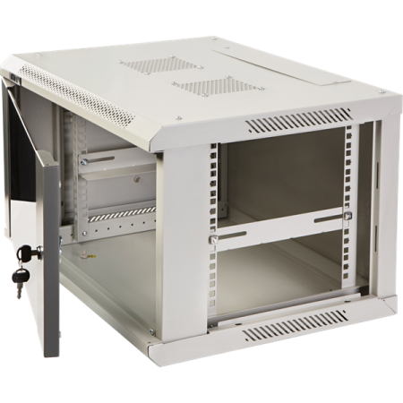 Фото Шкаф настенный серии Pro, 6U 600x450, стеклянная дверь
