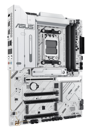 Фото ASUS X870 MAX GAMING WIFI7 W, AM5, X870, 4*DDR5, 4*SATA, 3*M.2, 4*USB 3.2, 4*USB 2.0, 2*Type-C, 5*PCIx16, HDMI, ATX; 90MB1LZ0-M0EAY0