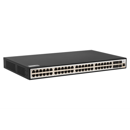 Фото SNR Управляемый коммутатор уровня 2+, 48 портов 10/100/1000Base-T, 6 портов 1/10G SFP+, встроенный БП ~220V AC
