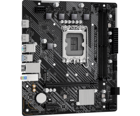 Фото ASROCK H610M-H2/M.2 D5, LGA1700, H610, 2*DDR5, 4*SATA, 1*M.2, 2*USB 3.2, 4*USB 2.0, 1*PCIx16, 1*PCIx1, 2*HDMI, mATX