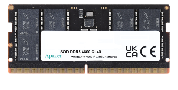Apacer DDR5 16GB 4800MHz SO-DIMM (PC5-38400) CL40 1.1V (Retail) 2048*8 3 years (AS16GHB48CTBBGH/FS.16G2A.PTH)