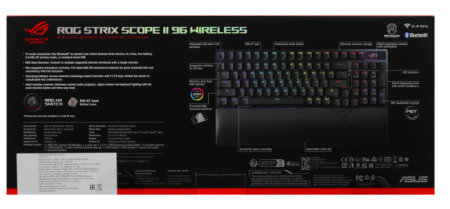 Фото ASUS XA14 ROG STRIX SCOPE II X, Wired, 100%, ABS, RGB Lighting, Black