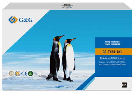 Фото G&G toner-cartridge для Brother HL-L6410DN/L6415DN/MFC-L6910DN/L6915DN/EX910 с чипом 25 000 стр. TN-3610XL гарантия 36 мес. распродажа!