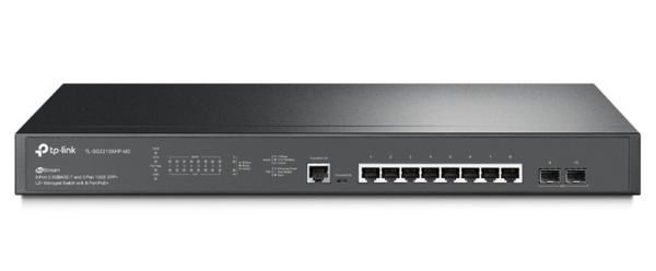 Фото TP-Link SG3210XHP-M2, Omada 8-Port PoE+ 2.5GBASE-T L2+ Managed Switch with 2 10GE SFP+ Slots