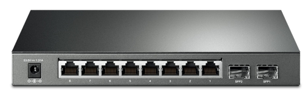Фото TP-Link SG2210P, Omada™ 8-Port Gigabit Smart PoE+ Switch with 2 SFP Slots, 61 W PoE