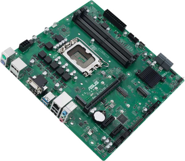 Фото ASUS PRO B760M-C-CSM, LGA1700, B760, 4*DDR5, 4*SATA, 2*M.2, 2*USB 3.2, 2*USB 2.0, 1*PCIx16, 2*PCIx1, 2*DP+HDMI+VGA, mATX; 90MB1DX0-M1EAYC