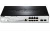 Фото D-Link Управляемый L2 PoE-коммутатор, 8x1000Base-T PoE, 2x1000Base-X SFP, PoE-бюджет 78 Вт, защита от статического электричества до 6 кВ, CLI, консольный порт RJ-45